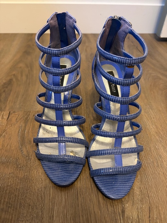 White House Black Market Shoes - White House Black Market Blue Strappy High-Heel Sandals